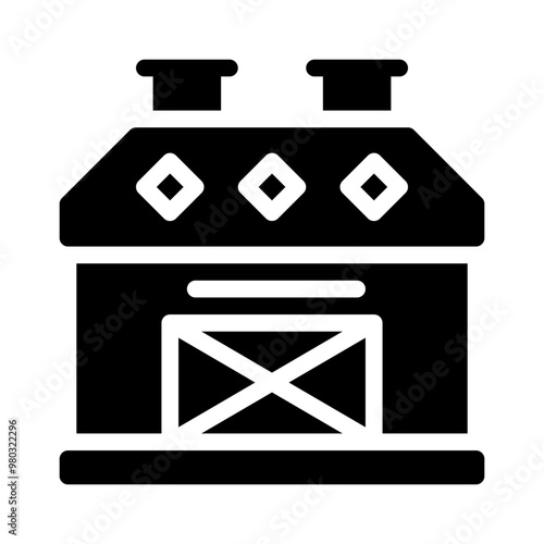 farmhouse glyph icon