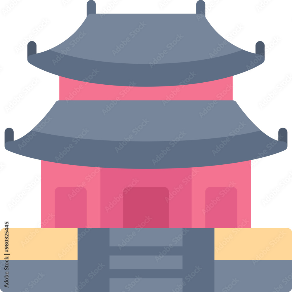 gyeongbokgung, landmark icon gyeongbokgung, landmark icon