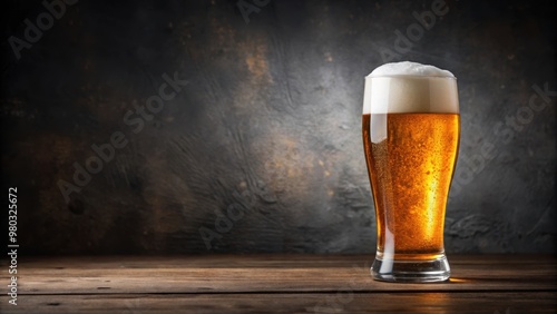 Beer splashing in a glass with foam , refreshment, alcoholic beverage, drink, celebration, party, bubbles, foam, carbonated, close-up