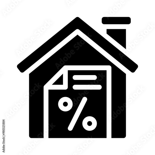 mortgage glyph icon