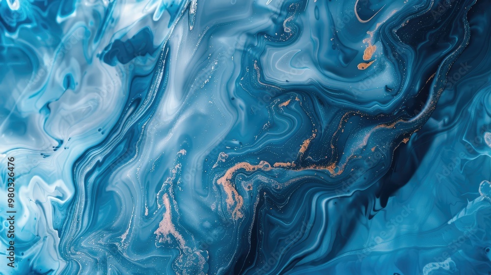 Marble ink colorful. Blue marble pattern texture abstract background. can be used for background or wallpaper Marble ink colorful. Blue marble pattern texture abstract background. can be used for background or wallpaper