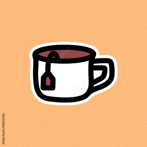 Cup of tea vector Illustration