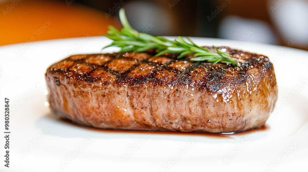 A succulent steak, expertly grilled to medium-rare perfection. A succulent steak, expertly grilled to medium-rare perfection.