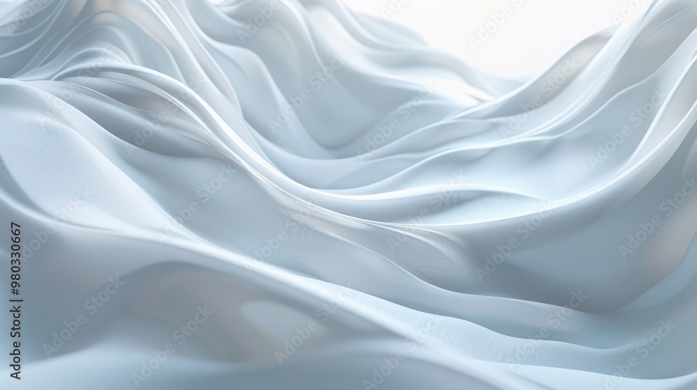 White abstract background with waves. Creative Architectural Concept White abstract background with waves. Creative Architectural Concept