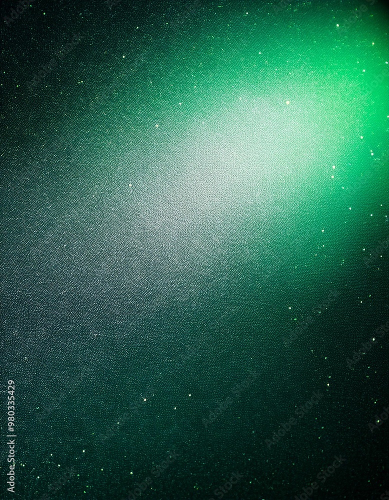 Fototapeta premium A diffused green spotlight creates a textured effect on a translucent material