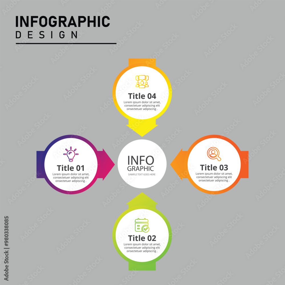 Digital business infographic design template Digital business infographic design template