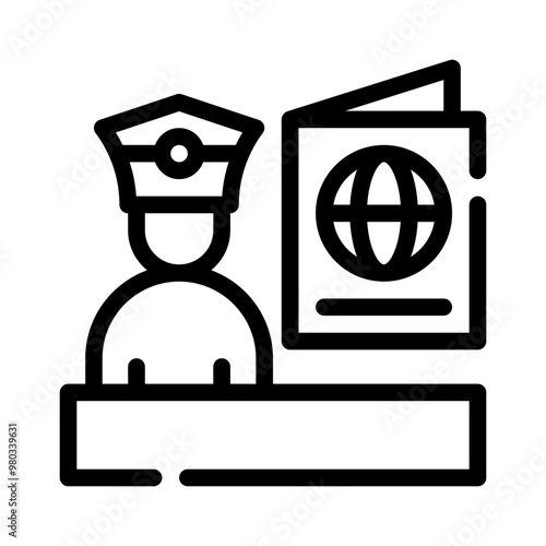 immigration line icon