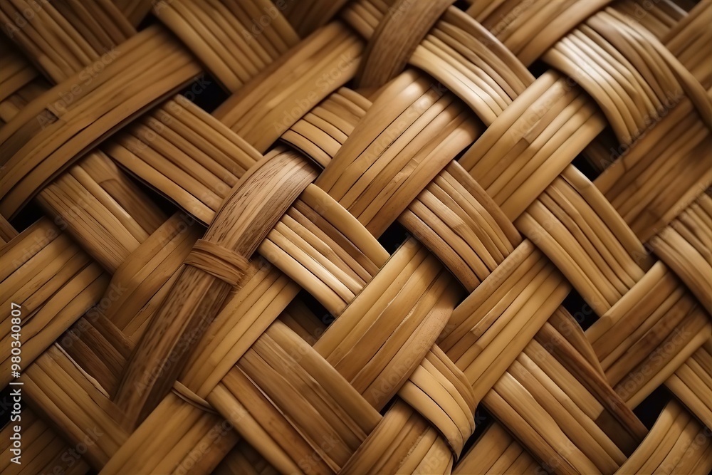 Close-Up of Intricate Bamboo Weaving Texture Background - Natural Craftsmanship Close-Up of Intricate Bamboo Weaving Texture Background - Natural Craftsmanship