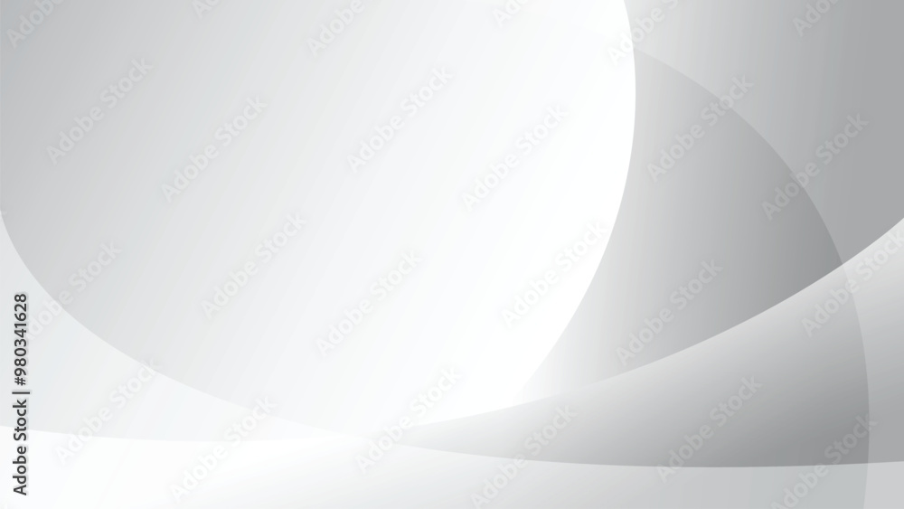 Minimal white and grey abstract banner background with geometric curves. Vector illustration Minimal white and grey abstract banner background with geometric curves. Vector illustration