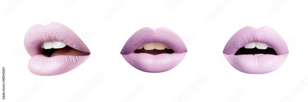 Stylish set of lips in varying shades, showcasing beauty and elegance with a focus on cosmetic artistry and vibrant expression. transparent background Stylish set of lips in varying shades, showcasing beauty and elegance with a focus on cosmetic artistry and vibrant expression. transparent background