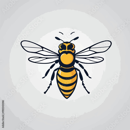 Hornet vector design logo illustration for insect
