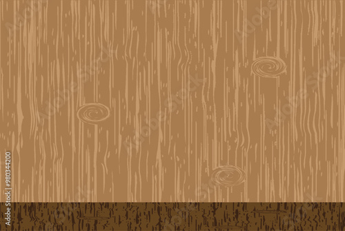 Natural wooden plank texture background with grain patterns and a warm brown tone