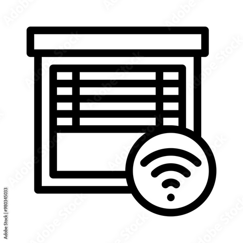 smart blinds line icon