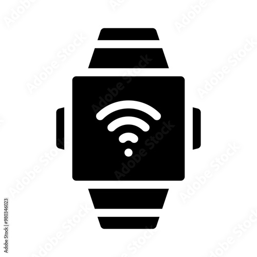 wearable tech glyph icon