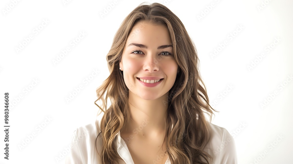 Smiling Businesswoman Portrait, Isolated on White Background, Professional Headshot Smiling Businesswoman Portrait, Isolated on White Background, Professional Headshot