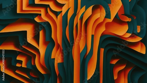 Vibrant Geometric Landscape