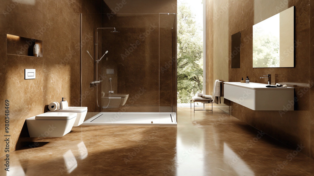 Fototapeta premium modern bathroom interior 