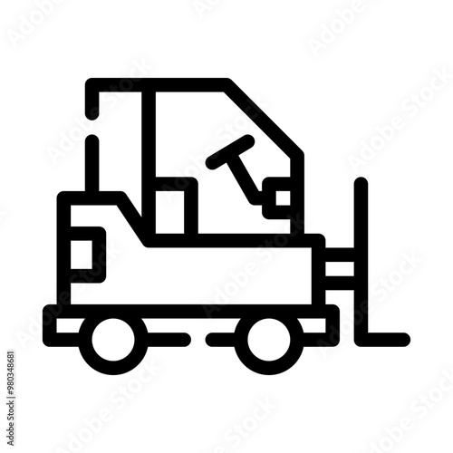 forklift line icon