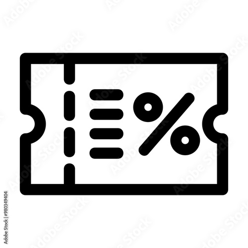 Coupon Line Icon Vector