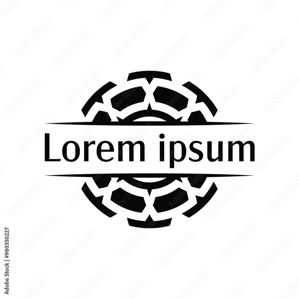 Obraz premium Tribal-inspired circular emblem badge template with sharp edges