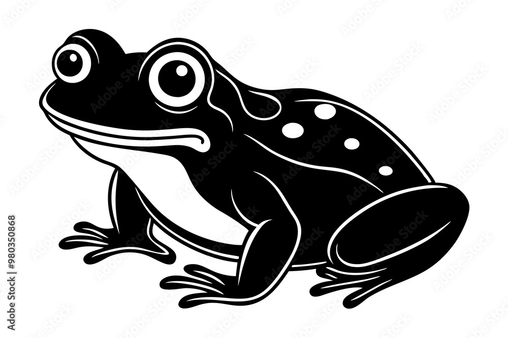 Naklejka premium frog on white background