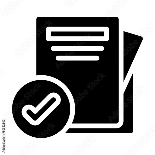 certification glyph icon