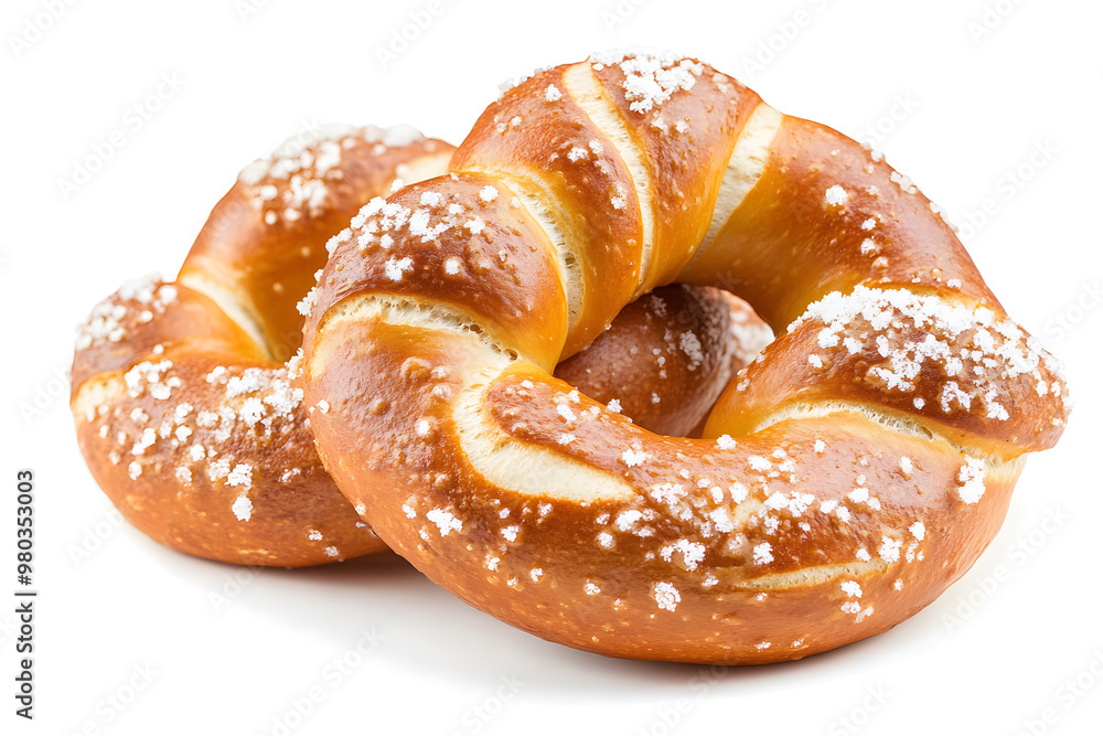 Delicious fresh baked bun isolated on white background Delicious fresh baked bun isolated on white background