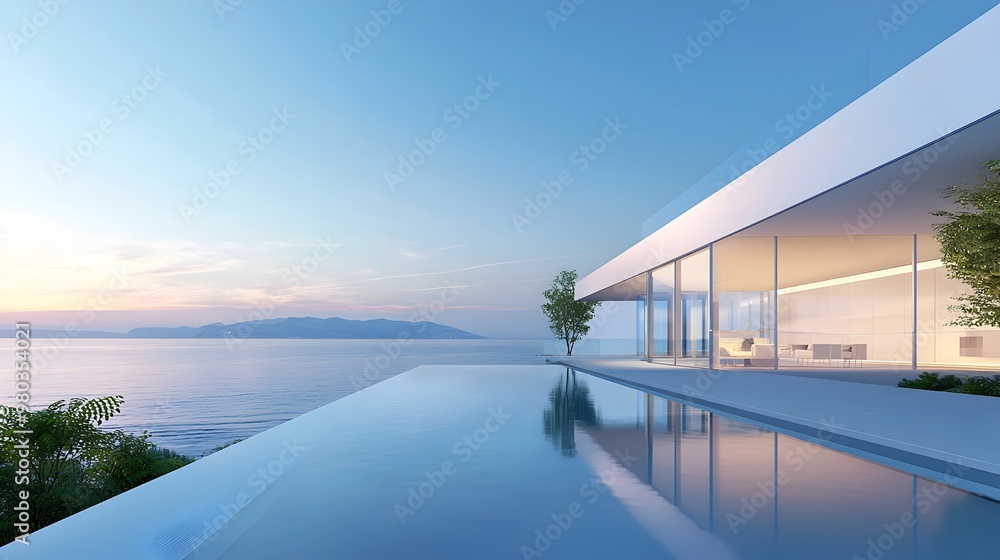 Luxurious Oceanfront Cliffside Villa With Infinity Pool Overlooking Tranquil Coastal Landscape Luxurious Oceanfront Cliffside Villa With Infinity Pool Overlooking Tranquil Coastal Landscape