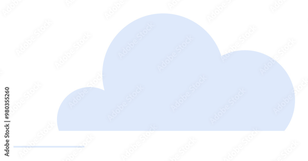 A simplistic blue cloud shape with a minimalistic design on a white background. Ideal for weather apps, cloud storage, graphic design, web design, and presentations. A simplistic blue cloud shape with a minimalistic design on a white background. Ideal for weather apps, cloud storage, graphic design, web design, and presentations.