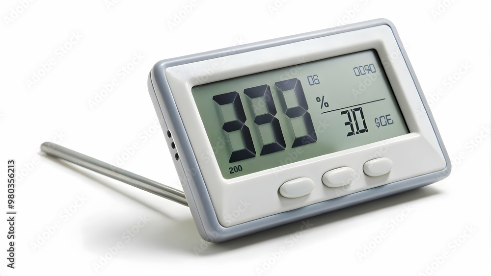 A compact digital device that accurately displays both indoor temperature and humidity. A compact digital device that accurately displays both indoor temperature and humidity.