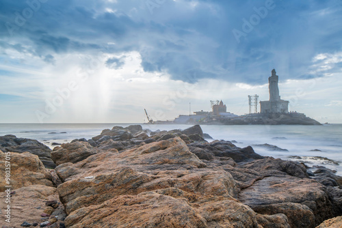 Long Exposure shot in Kanyakumari Beach.