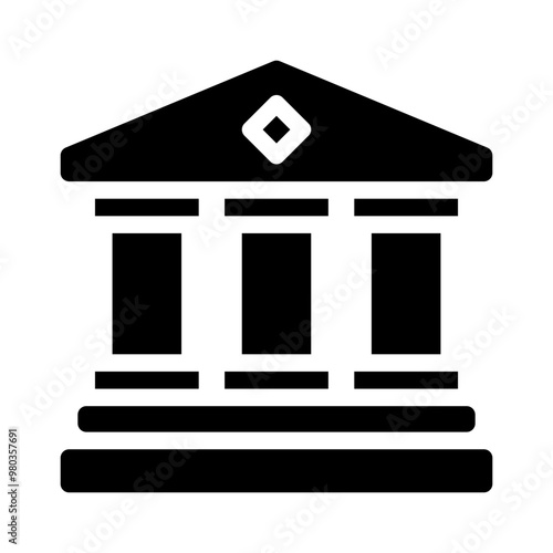 bank glyph icon