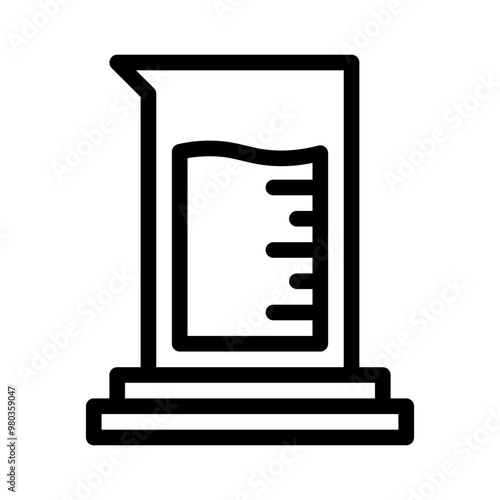 graduated cylinder line icon