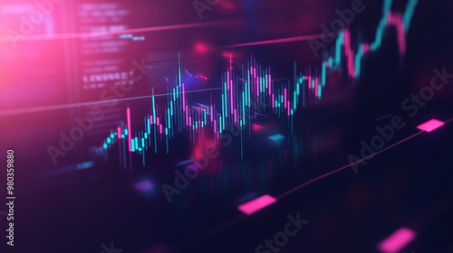 Forex trading indicators depicted in a vector illustration. It shows online trading signals for buying and selling currencies on a digital chart, highlighting market trends and financial data. 