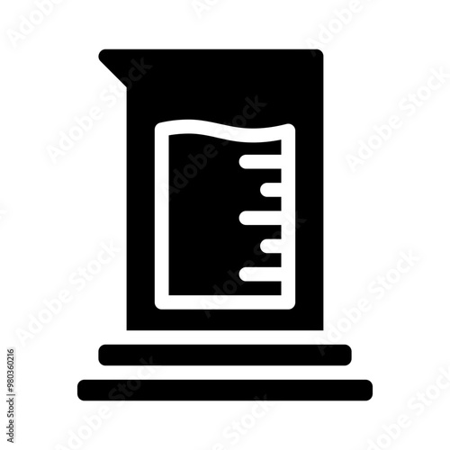 graduated cylinder glyph icon