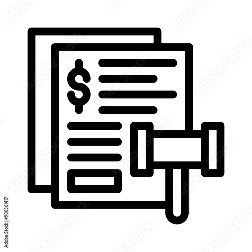 penalty line icon