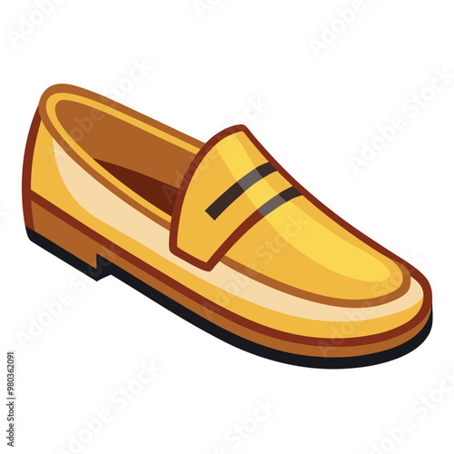 Loafer shoes vector icon illustration on white background.