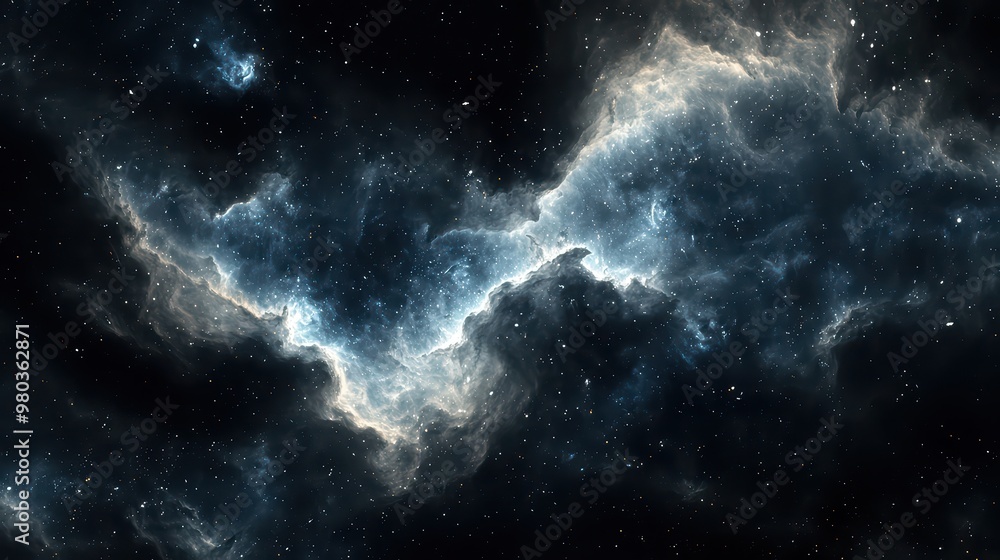 Dark Space Nebula Wallpaper. A deep space scene with a dark nebula and distant stars. Dark Space Nebula Wallpaper. A deep space scene with a dark nebula and distant stars.
