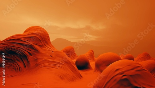 abstract orange landscape background art