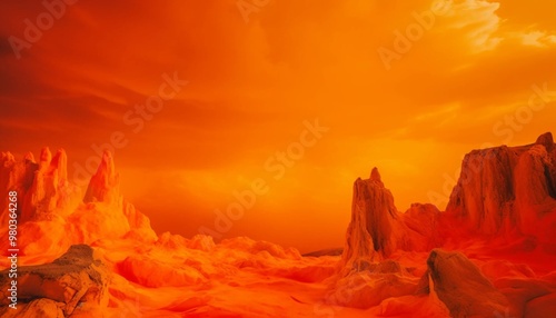 abstract orange landscape background art