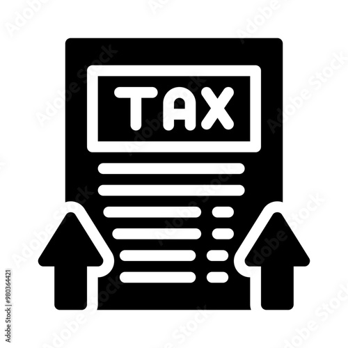 tax glyph icon