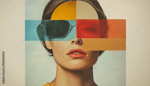 abstract digital collage art background