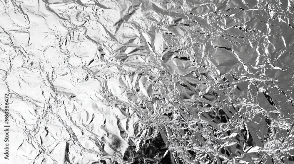 Smooth silver foil texture with a shiny metallic appearance perfect for a sleek background Smooth silver foil texture with a shiny metallic appearance perfect for a sleek background