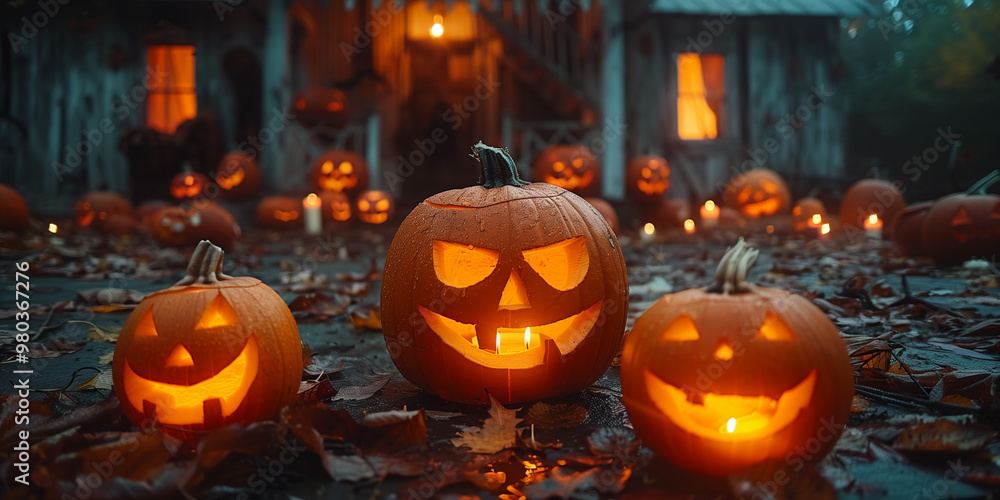 Obraz premium Halloween background. Generated ai