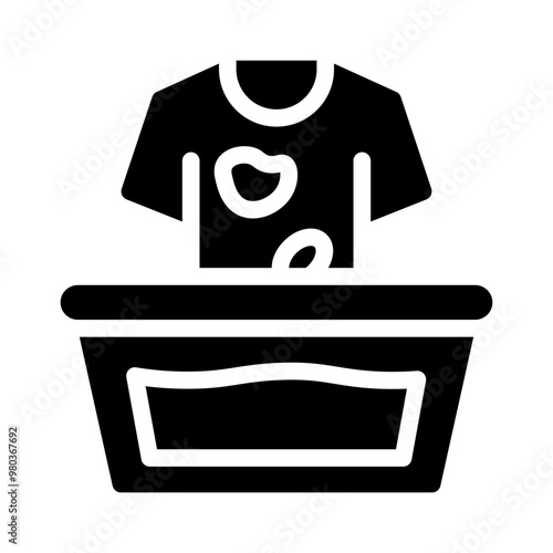 clothes rinsing glyph icon