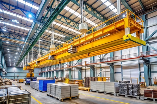 Overhead crane or bridge crane include hoist lifting for transportation in factory or warehouse