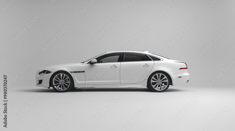 Obraz premium White Jaguar Sedan