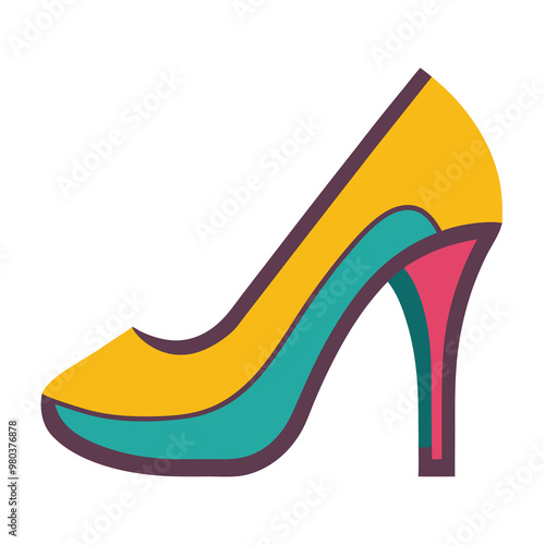 Lades Heels icon, vector illustration on white background.