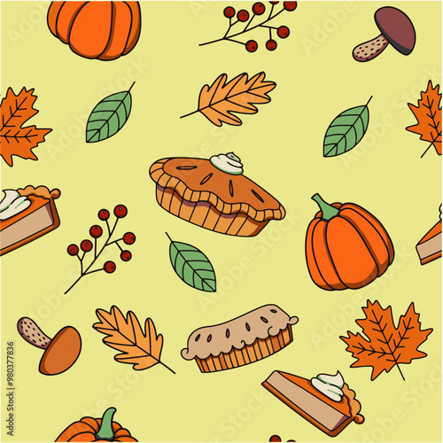 Hello tall vector,seamless pattern with leaves