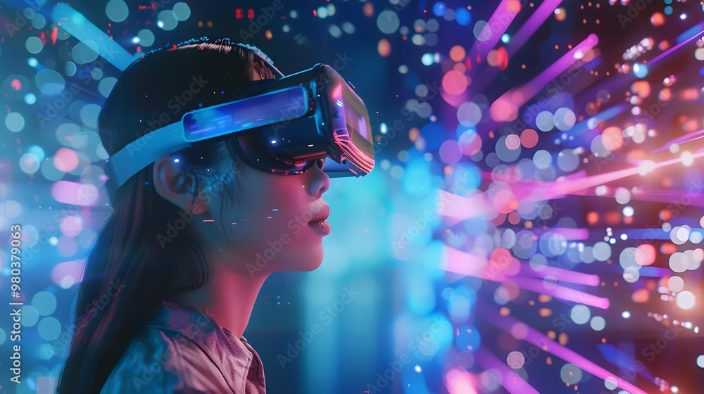 Virtual Influencer with Vibrant AI Powered Digital Interface Virtual Influencer with Vibrant AI Powered Digital Interface